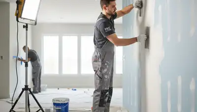 Professional drywall repair and wall painting in San Diego, CA home interior by expert painters