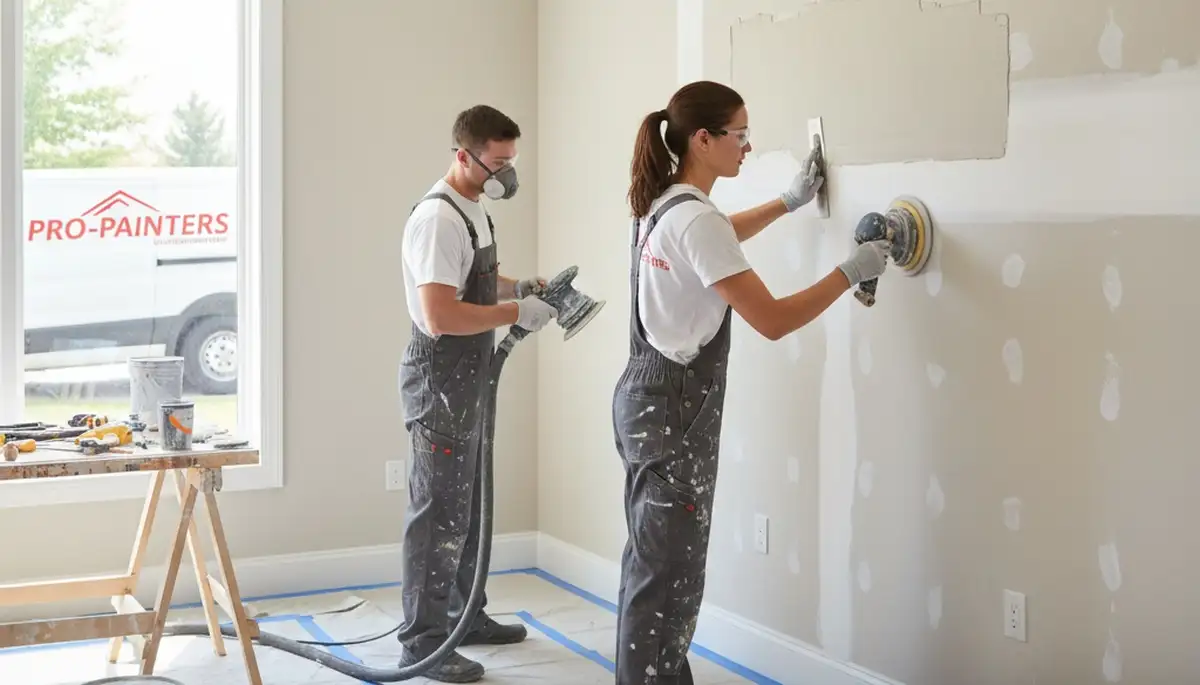 Professional drywall repair and wall restoration in San Diego, CA home by expert painters