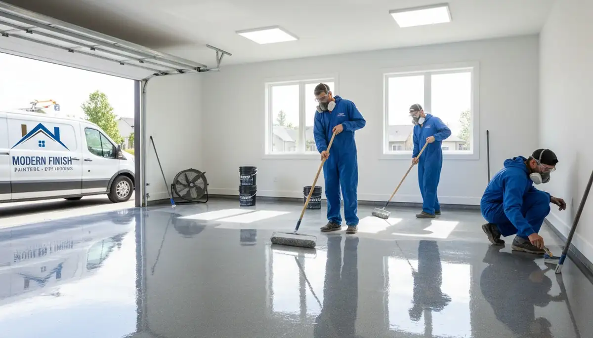 Professional epoxy garage floor coating San Diego CA – durable, glossy residential floor finish