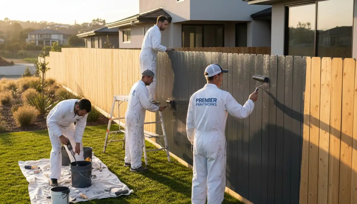 Professional fence painting in San Diego, CA with durable weather-resistant finishes