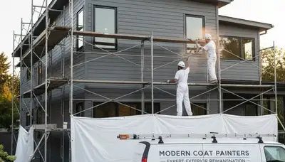 Professional siding painting on a San Diego CA coastal home with durable weather-resistant finish