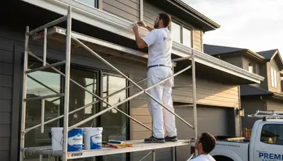 Professional trim and fascia painting on coastal home in San Diego, CA by expert house painters