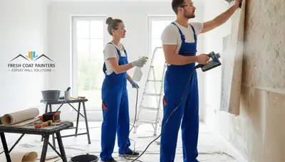 Professional wallpaper removal and wall preparation in San Diego, CA for smooth painting surfaces